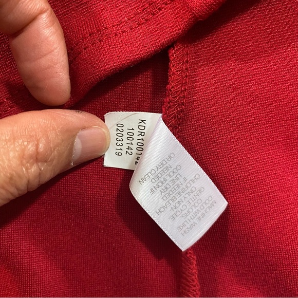 J. Jill Dress mini Woman’s Medium Feminine Modest  Long Sleeve Red Crew neck - Picture 5 of 6